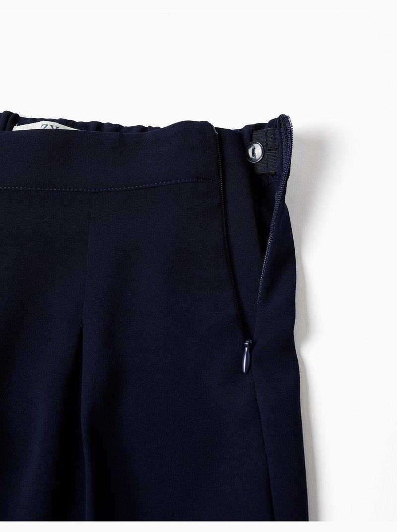 Pantaloni a gamba larga con pieghe frontali Blu Blu - Kiabi