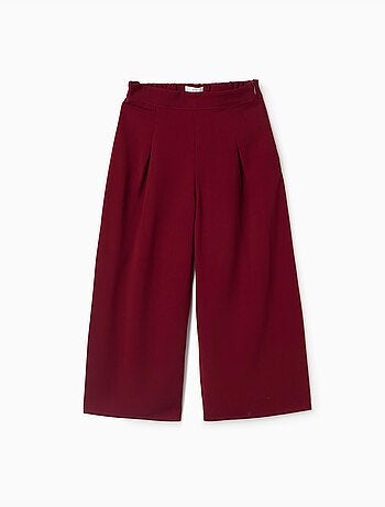 Pantaloni a gamba larga con pieghe frontali