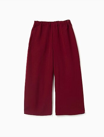 Pantaloni a gamba larga con pieghe frontali