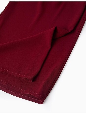 Pantaloni a gamba larga con pieghe frontali