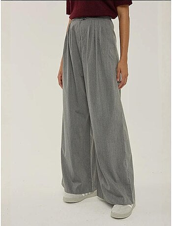 Pantaloni a gamba larga con pieghe hiccup