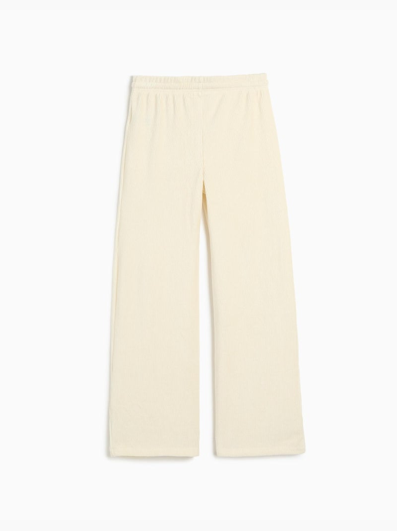 Pantaloni a gamba larga con rete, mo fashion Beige - Kiabi