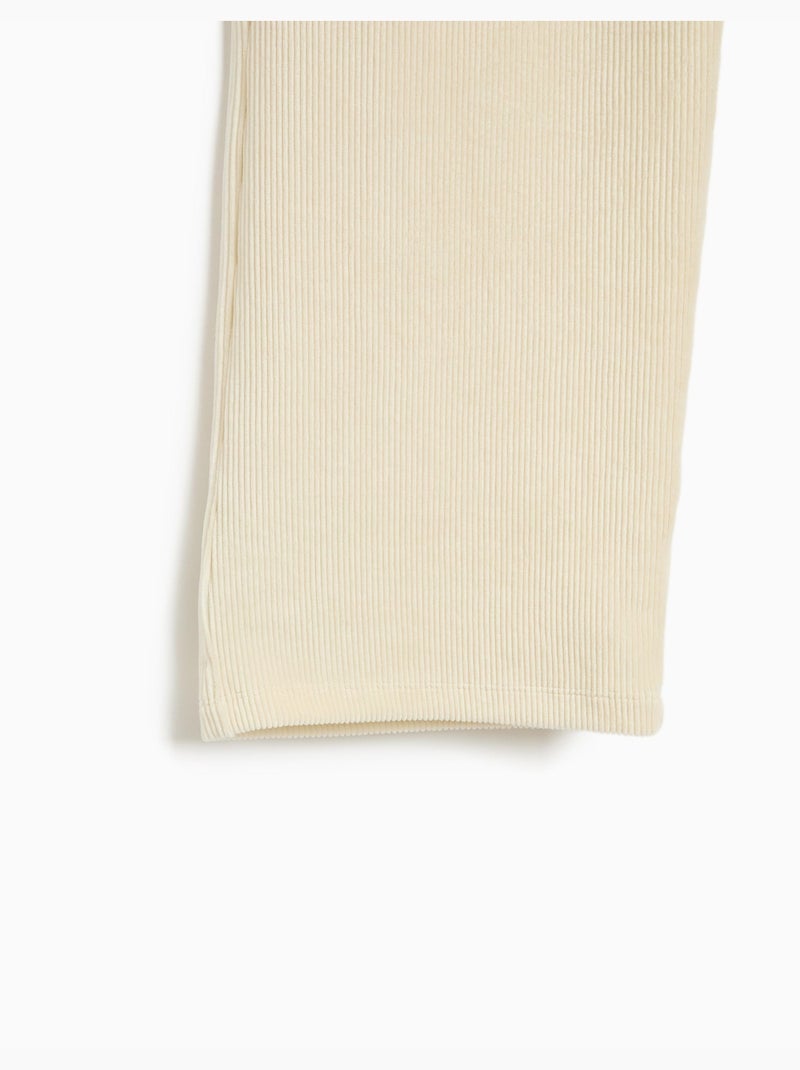 Pantaloni a gamba larga con rete, mo fashion Beige - Kiabi