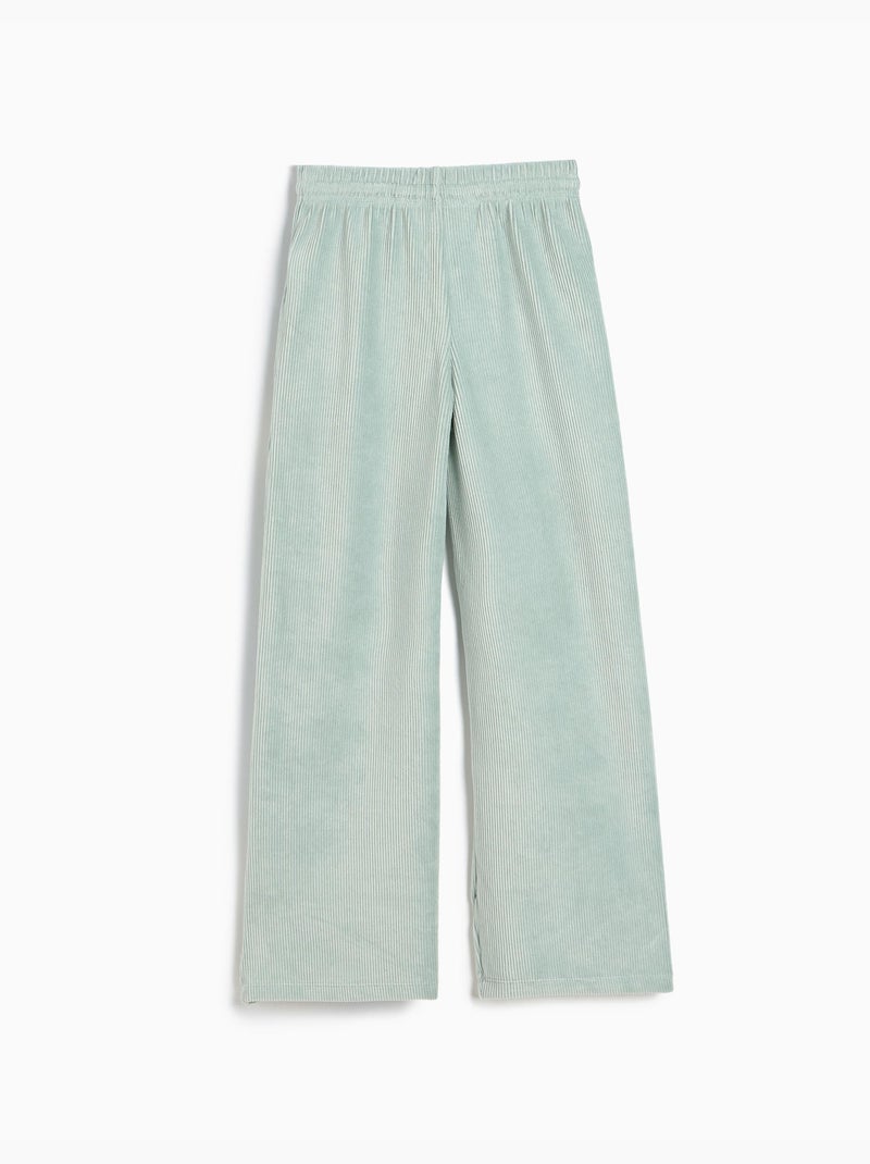 Pantaloni a gamba larga con rete, mo fashion Grigio - Kiabi