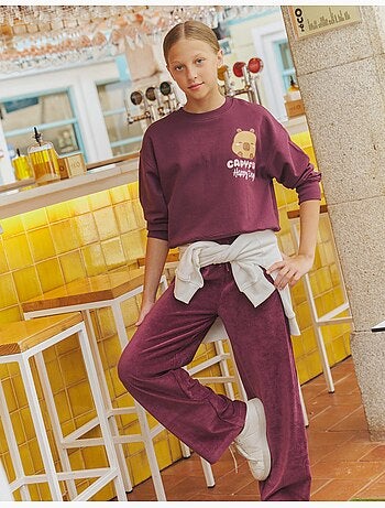 Pantaloni a gamba larga con rete, mo fashion