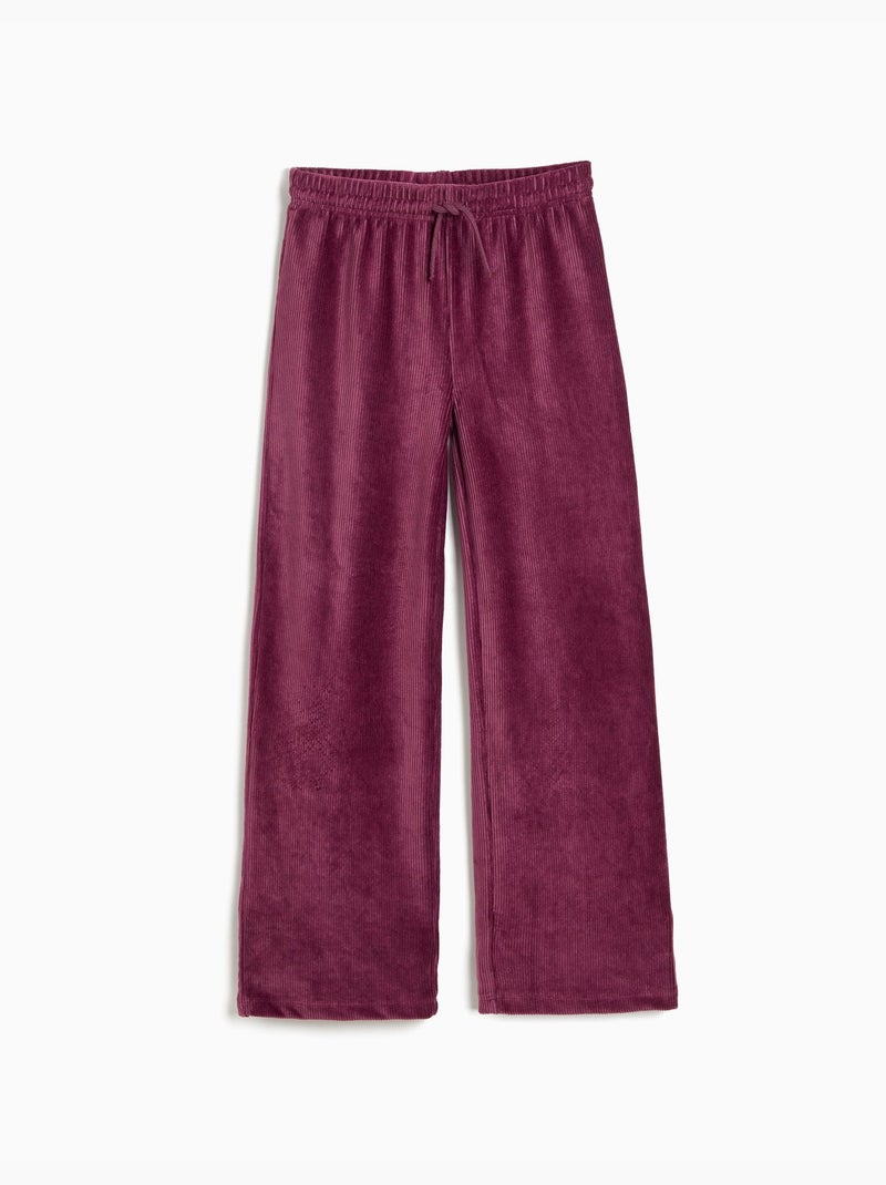 Pantaloni a gamba larga con rete, mo fashion Viola - Kiabi