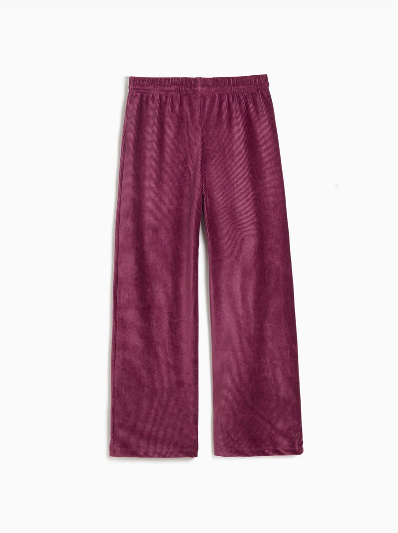 Pantaloni a gamba larga con rete, mo fashion Viola - Kiabi