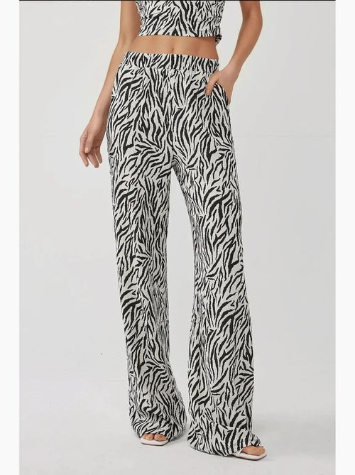 Pantaloni a gamba larga con stampa zebrata hiccup - Kiabi