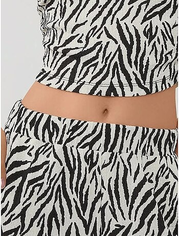 Pantaloni a gamba larga con stampa zebrata