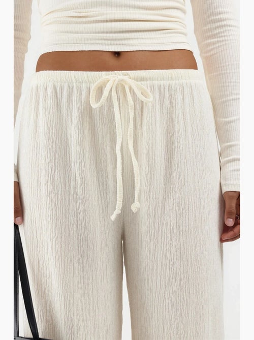 Pantaloni a gamba larga con vita con coulisse busem - Kiabi