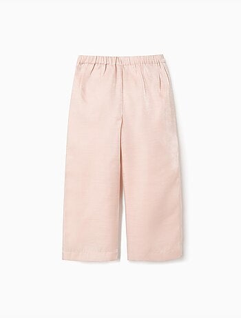 Pantaloni a gamba larga in acetato con bottoni decorativi