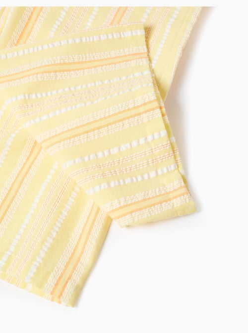 Pantaloni a gamba larga in cotone a righe - Kiabi