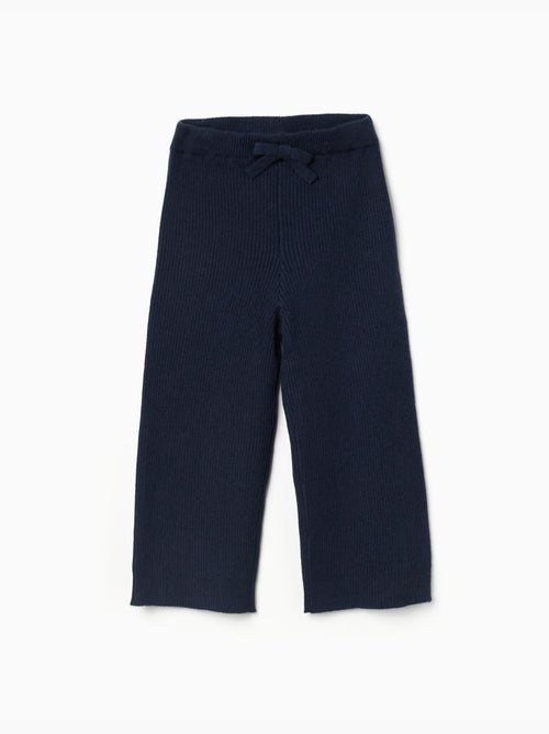 Pantaloni a gamba larga in maglia a costine - Kiabi