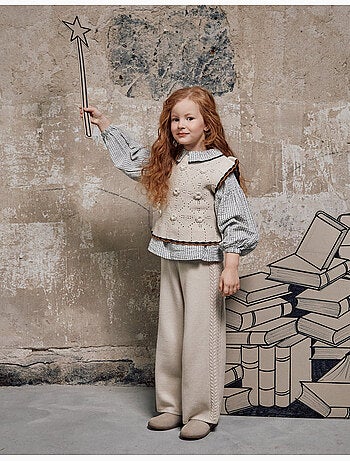 Pantaloni a gamba larga in maglia b&s