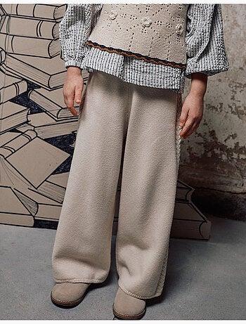 Pantaloni a gamba larga in maglia b&s