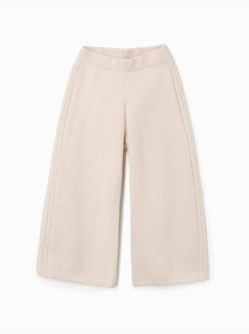 Pantaloni a gamba larga in maglia b&s - Kiabi