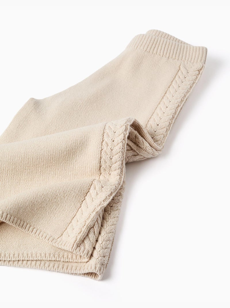 Pantaloni a gamba larga in maglia b&s Beige chiaro - Kiabi