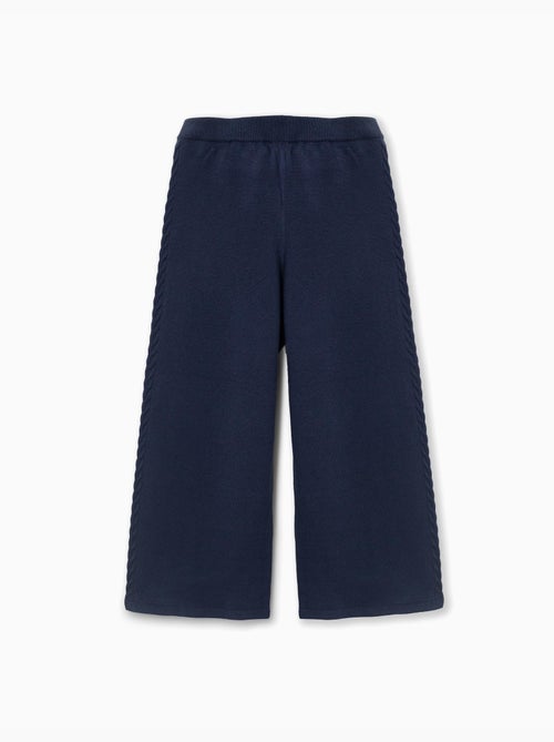 Pantaloni a gamba larga in maglia con dettagli a treccia - Kiabi Pantaloni a gamba larga in maglia con dettagli a treccia - Kiabi