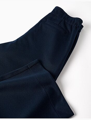 Pantaloni a gamba larga in maglia interlock
