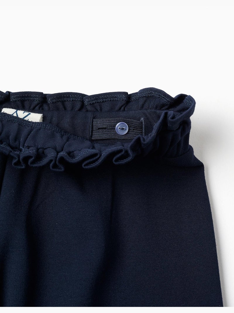 Pantaloni a gamba larga in maglia roma Blu scuro - Kiabi