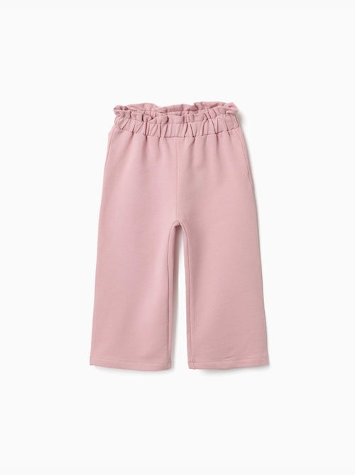 Pantaloni a gamba larga in pile con cintura elasticizzata - Kiabi