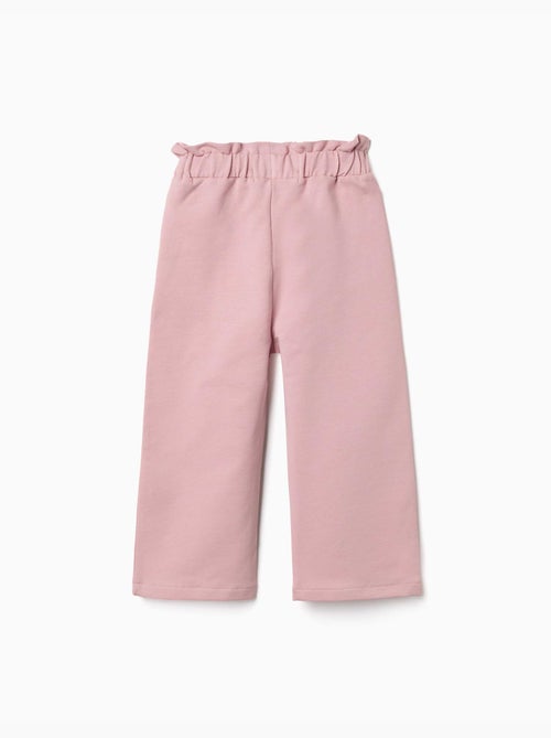 Pantaloni a gamba larga in pile con cintura elasticizzata - Kiabi