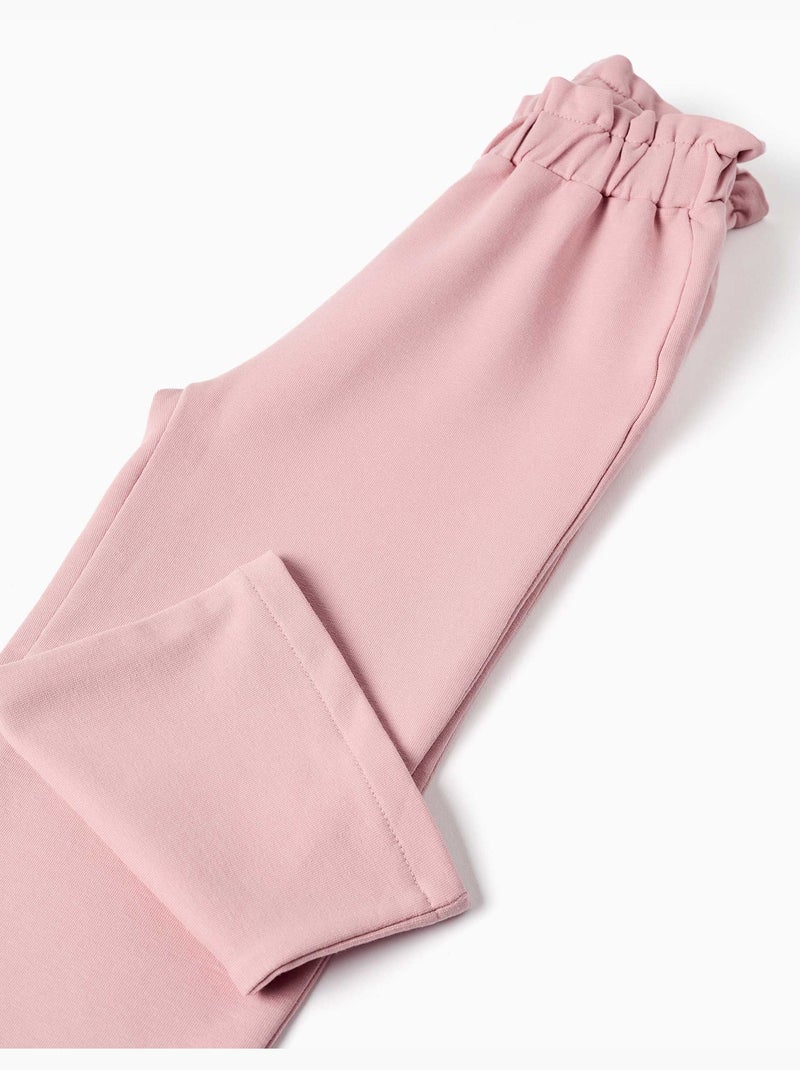 Pantaloni a gamba larga in pile con cintura elasticizzata Rosa chiaro - Kiabi