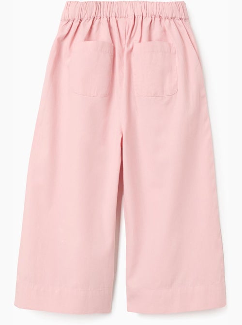 Pantaloni a gamba larga in popeline con pieghe frontali - Kiabi