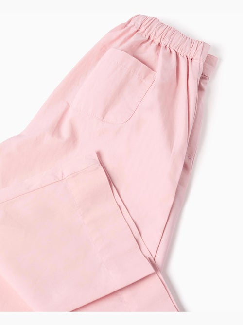 Pantaloni a gamba larga in popeline con pieghe frontali - Kiabi