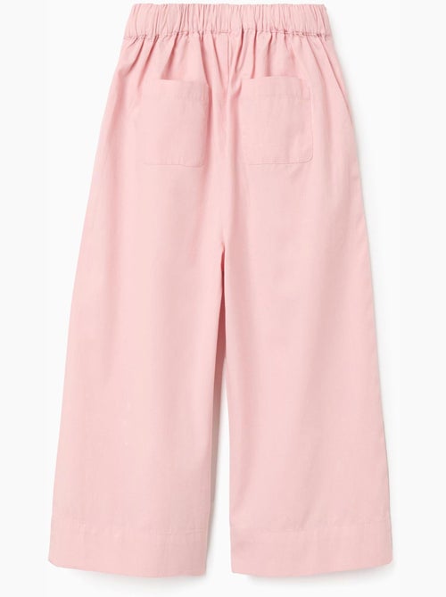 Pantaloni a gamba larga in popeline con pieghe frontali - Kiabi