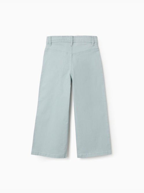 Pantaloni a gamba larga in twill con borchie decorative - Kiabi