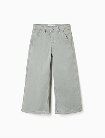 Pantaloni a gamba larga in twill con quattro tasche
