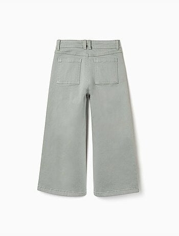 Pantaloni a gamba larga in twill con quattro tasche