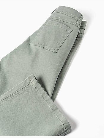 Pantaloni a gamba larga in twill con quattro tasche