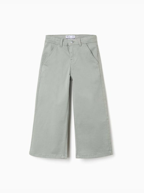Pantaloni a gamba larga in twill con quattro tasche - Kiabi Pantaloni a gamba larga in twill con quattro tasche - Kiabi