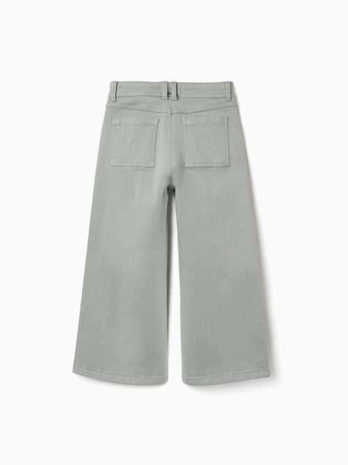 Pantaloni a gamba larga in twill con quattro tasche - Kiabi Pantaloni a gamba larga in twill con quattro tasche - Kiabi