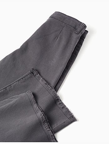 Pantaloni a gamba larga in twill con tasche applicate b&s