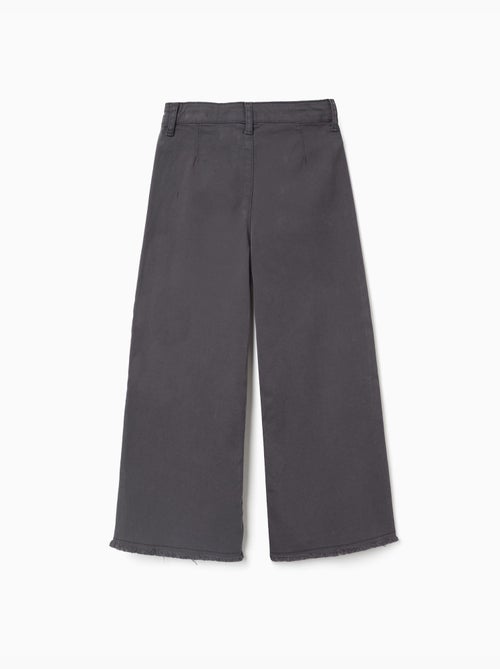 Pantaloni a gamba larga in twill con tasche applicate b&s - Kiabi