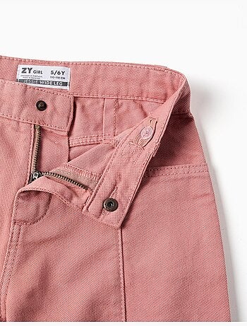 Pantaloni a gamba larga in twill con tasche cargo