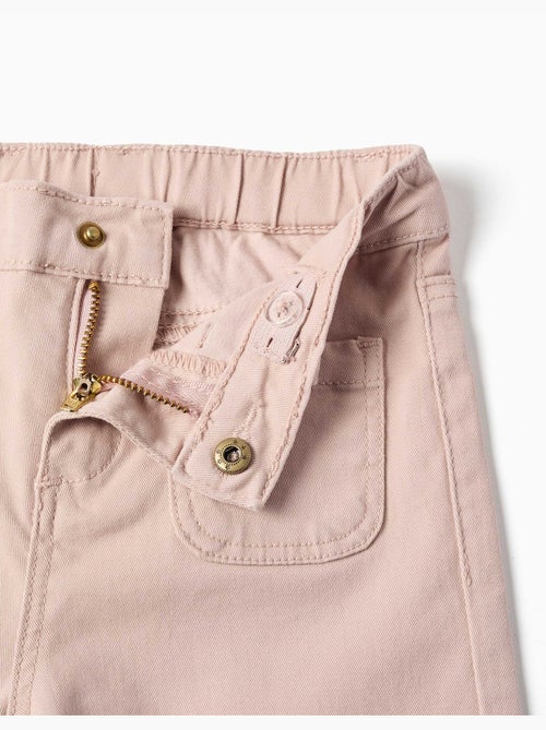 Pantaloni a gamba larga in twill con tasche frontali - Kiabi