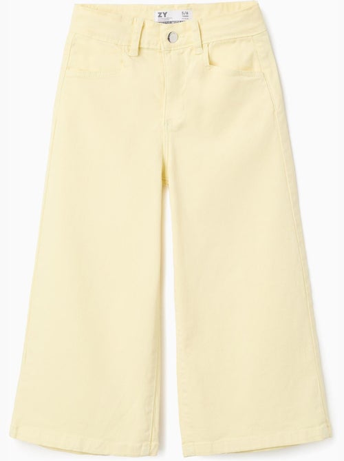 Pantaloni a gamba larga in twill - Kiabi