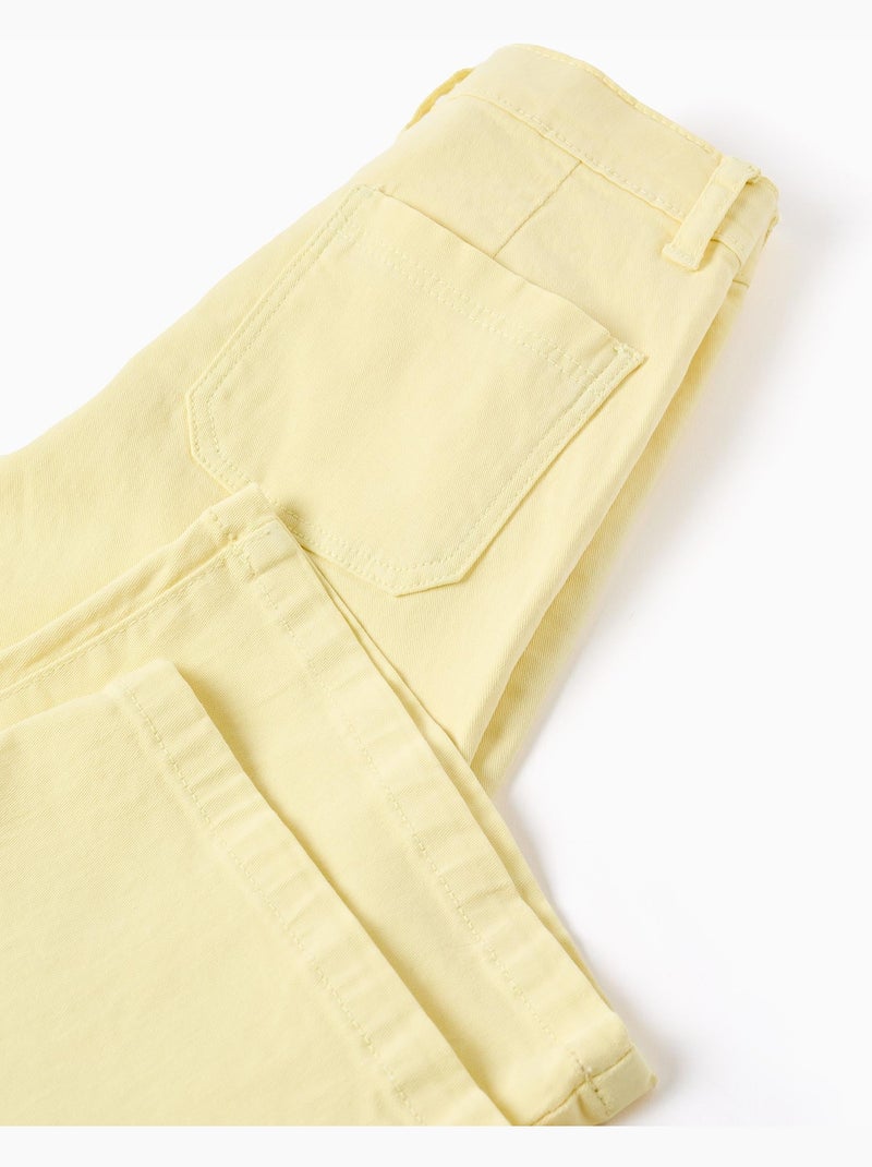 Pantaloni a gamba larga in twill Giallo chiaro - Kiabi