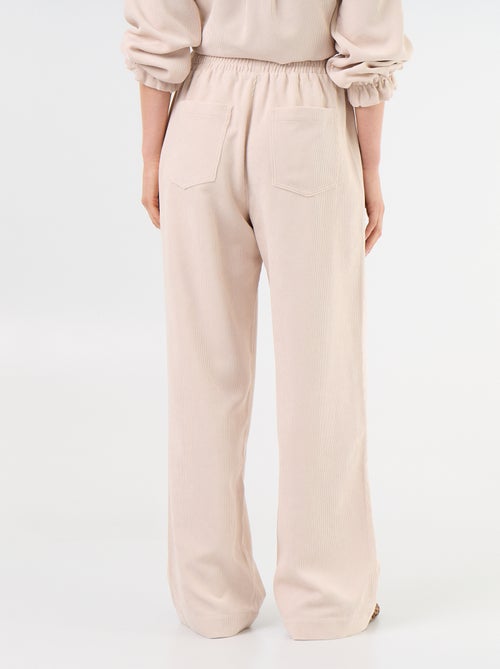 Pantaloni a gamba larga in velluto a coste - Kiabi Pantaloni a gamba larga in velluto a coste - Kiabi