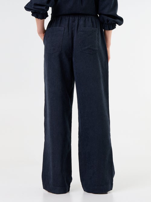Pantaloni a gamba larga in velluto a coste - Kiabi Pantaloni a gamba larga in velluto a coste - Kiabi