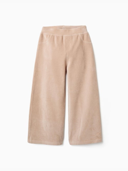 Pantaloni a gamba larga in velluto a coste con cintura elastica - Kiabi Pantaloni a gamba larga in velluto a coste con cintura elastica - Kiabi