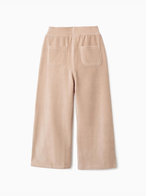 Pantaloni a gamba larga in velluto a coste con cintura elastica - Kiabi Pantaloni a gamba larga in velluto a coste con cintura elastica - Kiabi