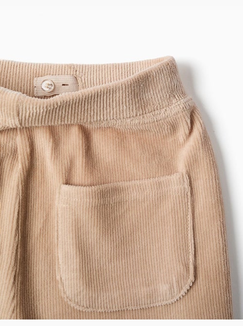Pantaloni a gamba larga in velluto a coste con cintura elastica - Kiabi Pantaloni a gamba larga in velluto a coste con cintura elastica - Kiabi
