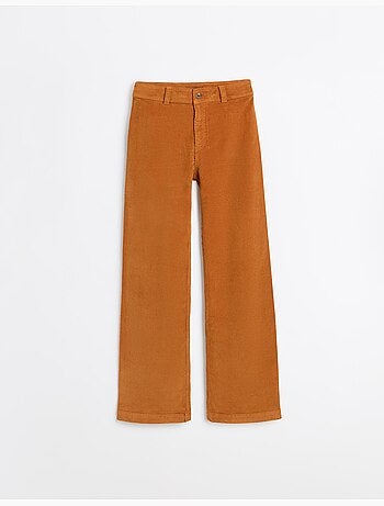 Pantaloni a gamba larga in velluto a coste, mo fashion