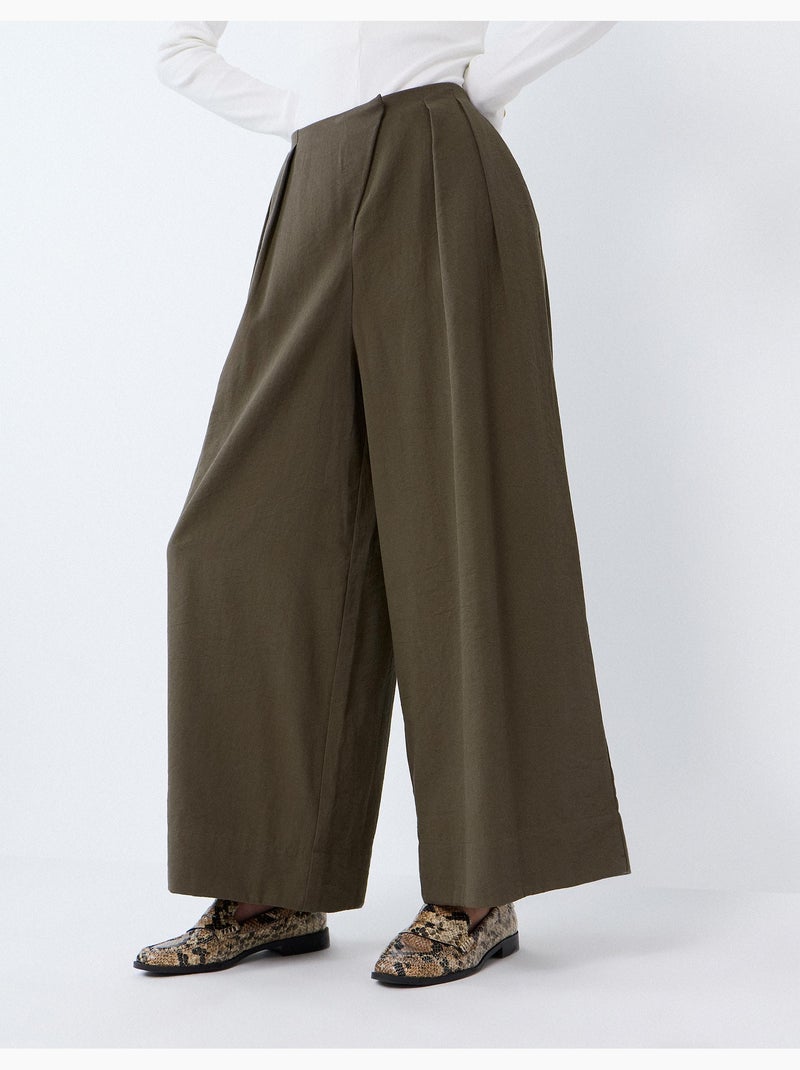 Pantaloni a gamba larga, mo fashion Verde - Kiabi