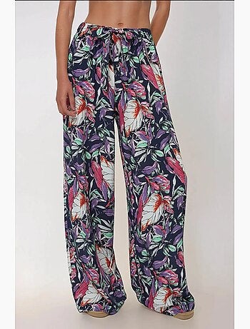 Pantaloni a gamba larga stampati con coulisse hiccup